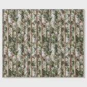 Waterverf Forest Tree Wrapping Paper Cadeaupapier (Vlak)