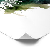 Waterverf Forest Trees Natuur Green Browns Poster (Hoek)