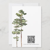 Waterverf Forest Wedding Invitation Kaart (Achterkant)