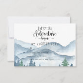 Waterverf Forest Wedding RSVP Response Kaart (Voorkant)
