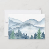 Waterverf Forest Wedding RSVP Response Kaart (Achterkant)