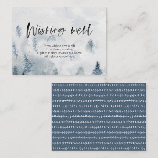 Waterverf Forest Wishing Well kaart (Voorkant / Achterkant)