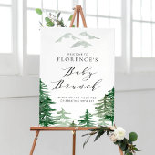 Waterverf Forest Woodland Baby Brunch Welkom Poster