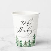 Waterverf Forest Woodland Baby shower Papieren Bekers (Achterkant)