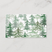Waterverf Forest Woodland Baby shower Registry Informatiekaartje (Achterkant)