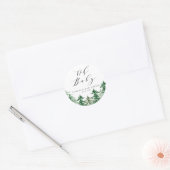 Waterverf Forest Woodland Baby shower Ronde Sticker (Envelop)