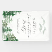 Waterverf Forest Woodland Graduation Party Spandoek (Horizontaal)