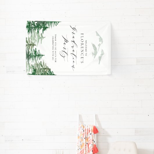 Waterverf Forest Woodland Graduation Party Spandoek (Insitu)