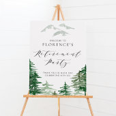 Waterverf Forest Woodland Retirement Party Poster