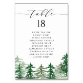 Waterverf Forest Woodland Trouwstoelen Kaart (Achterkant)