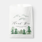 Waterverf Forest Woodland Wedding Dank u Bedankzakje (Voorkant)