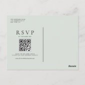 Waterverf Forest Woodland Wedding QR Code RSVP Briefkaart (Achterkant)
