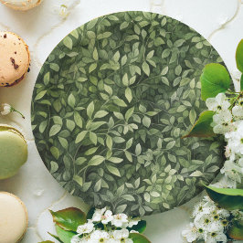 Waterverf Forrest Groenen Neutraal Baby shower Papieren Bordje