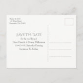 Waterverf Forsyth Fontein bij nacht Save The Date Aankondigingskaart (Achterkant)