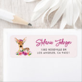 Waterverf Fort Floral Return Address Label II (Insitu)