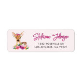 Waterverf Fort Floral Return Address Label II (Voorkant)