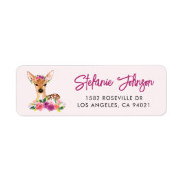 Waterverf Fort Floral Return Address Label II