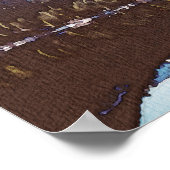 Waterverf Fort Lauderdale Skyline Weddenschap Welk Poster (Hoek)