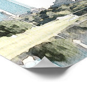 Waterverf Fort Worth Skyline Weddenschap Welkomstt Poster (Hoek)