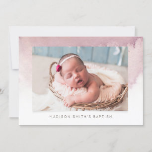 Waterverf Foto Baptisme Party Invitation Save The Date