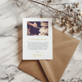 Waterverf foto-effect, bruiloft bedankt kaart