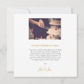 Waterverf foto-effect, bruiloft bedankt kaart (Achterkant)