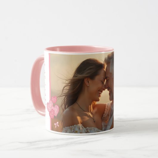 Waterverf foto en boodschap in zachte kleuren mok (Voorkant links)