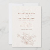 Waterverf Foto Mask Terracotta Floral Kaart (Achterkant)