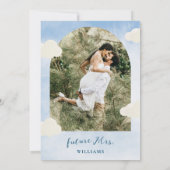 Waterverf foto op cloud 9 Vrijgezellenfeest Kaart (Achterkant)