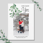 Waterverf Foto Verloving Aankondiging<br><div class="desc">kondig je verloving aan bij familie en vrienden met deze stijlvolle waterverf minnelijke aankondiging. Gemakkelijk aanpasbaar met uw foto en naam. Omdat wij ons kunstwerk creëer,  zult u dit nauwkeurige afbeelding niet vinden van andere ontwerpers. Oorspronkelijke Waterverf © Michele Davies.</div>