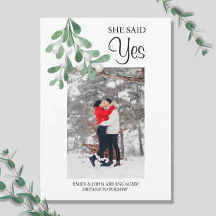 Waterverf Foto Verloving Aankondiging