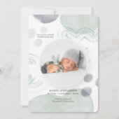 Waterverf Foto Vlek Geboorte Aankondiging (Voorkant)