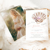 Waterverf Foto Zee U binnenkort Baby shower Kaart