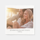 Waterverf Fotostrip Trouwcocktail servetten (Voorkant)