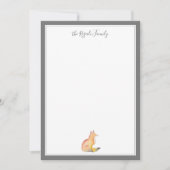 Waterverf Fox - Aangepaste artikelen Notitiekaartje (Voorkant)