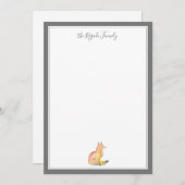 Waterverf Fox - Aangepaste artikelen Notitiekaartje (Voorkant / Achterkant)