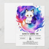 Waterverf Fox Adventure Verjaardag Kaart (Voorkant / Achterkant)