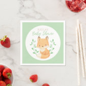 Waterverf Fox Baby shower, aangepast Servet (Insitu)