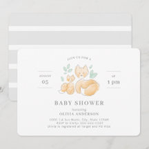 Waterverf Fox Baby shower