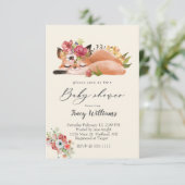 Waterverf fox baby shower kaart (Staand voorkant)