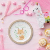 Waterverf Fox Baby shower Papieren Bordje (Feest)