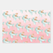 Waterverf Fox Bunny & Mouse Vliegtuigen Inpakpapier Vel (Voorkant 3)