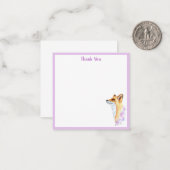 Waterverf Fox Dank je Kaart Notitiekaartje (Voorkant / Achterkant in situ)