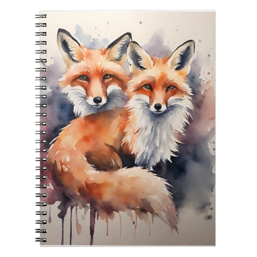 Waterverf Fox Duo Notitieboek (Voorkant)