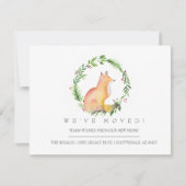 Waterverf Fox en kerstgrienery We hebben ons verpl Kaart (Voorkant)