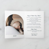 Waterverf Fox en kit Eerste Moederdag Kaart (Binnen)