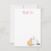 Waterverf Fox en Pompoen Dank u Kaart (Voorkant)