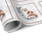 Waterverf fox en sneeuwvakantie cadeaupapier (Rol Hoek)