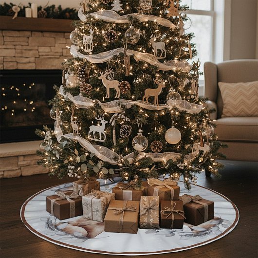 Waterverf fox en sneeuwvakantie kerstboom rok