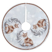 Waterverf fox en sneeuwvakantie kerstboom rok (Voorkant)
